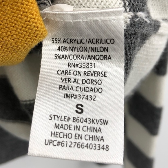 Democracy Women’s S Angora Blend Yellow Pullover Sweater Style# B6043KVSW - Picture 8 of 12